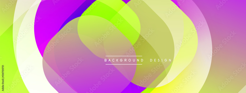 Poster Abstract background with layered translucent gradient shapes