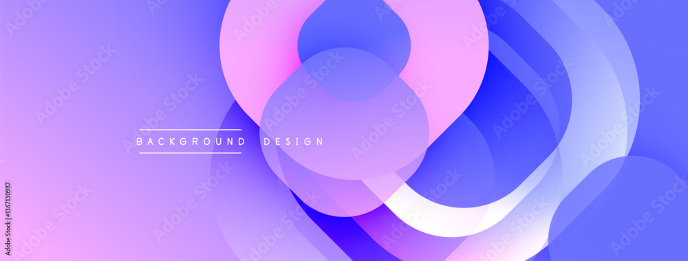 Poster Abstract background with layered translucent gradient shapes