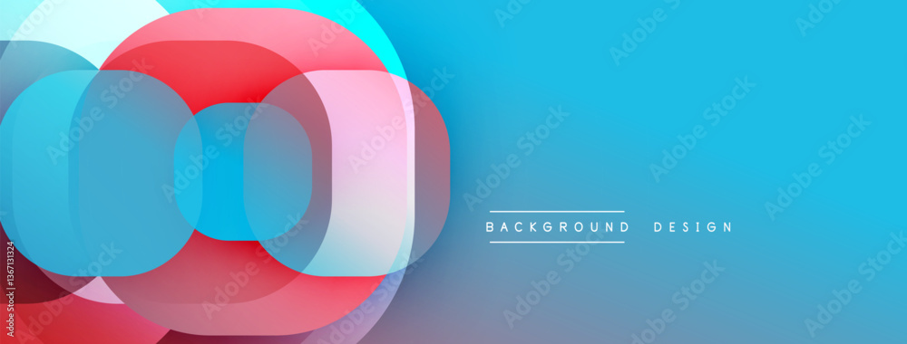 Poster Abstract background with layered translucent gradient shapes