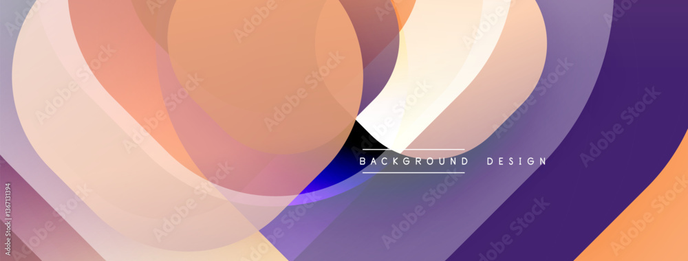 Poster Abstract background with layered translucent gradient shapes