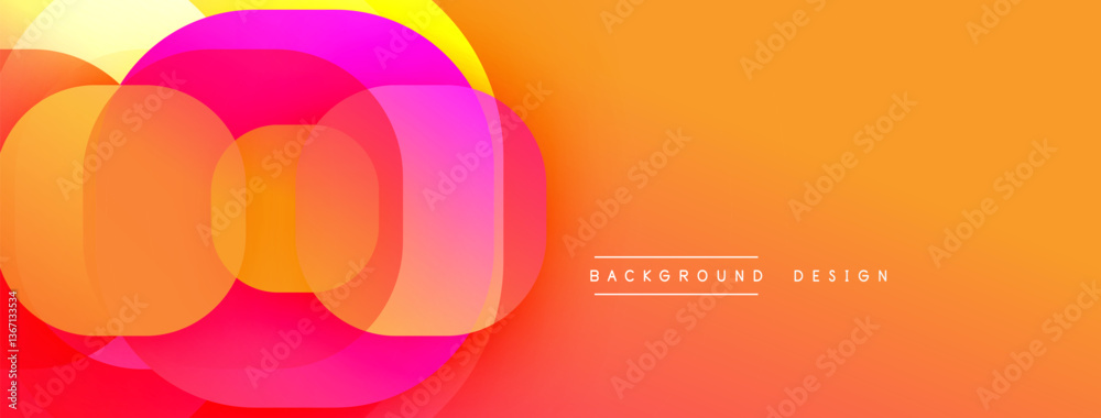 Poster Abstract background with layered translucent gradient shapes