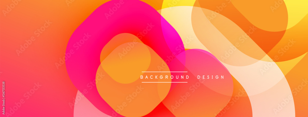 Poster Abstract background with layered translucent gradient shapes