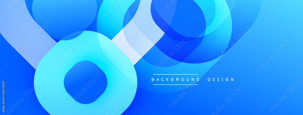 Poster Abstract background with layered translucent gradient shapes