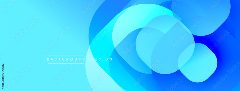 Poster Abstract background with layered translucent gradient shapes