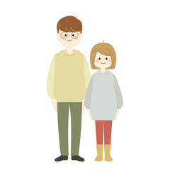 若いカップルのイラスト　全身