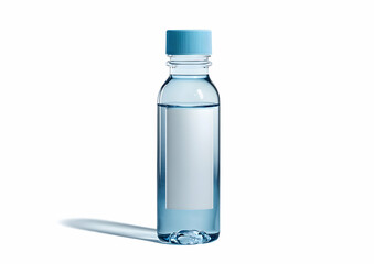 Naklejka premium realistic photo of an empty label on the front, no background on water bottle