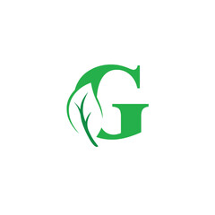 Letter G Leaf Logo
G Nature Symbol
G Organic Design
G Eco Icon
G Plant Logo