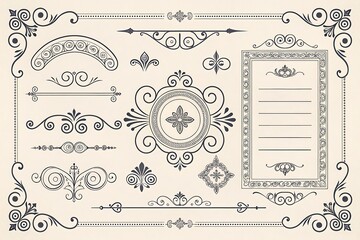 calligraphic design elements and page decoration