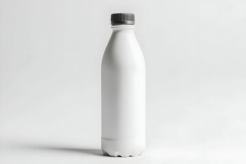 White water bottle mockup isolated on a white background