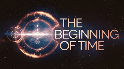 Cosmic abstract title design The Beginning of Time  for a science fiction or fantasy themed project