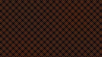 Orange and black diagonal background. Plaid checkered seamless pattern.