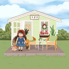 house, home, dolls, playground, play house, cute, cute girls, flowers, floral, landscape, garden, flower garden, pet, puppy, mini girl, store, flower shop, shop, dog, cute dog, cottage, cafe, bakery, 