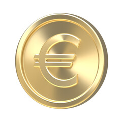 Gold coin with EURO currency symbol