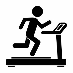 Silhouette of a running man symbolizing speed and success