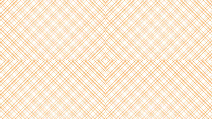 Orange and white diagonal background. Plaid checkered seamless pattern.