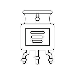 transistor lineal icon with white background vector stock illustration