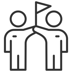 Teamwork Outline Icon