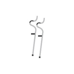 Forearm support crutches vector illustration on white background