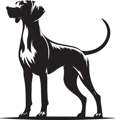 American Foxhound Silhouette Vector Illustration
