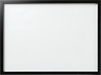 Obraz premium Black Frame, White Center, transparent background.