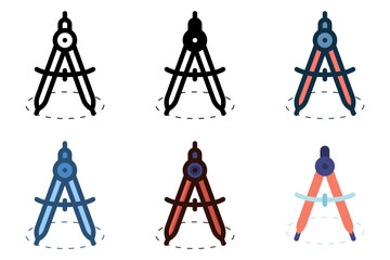 compass ruler tool icon vector illustration