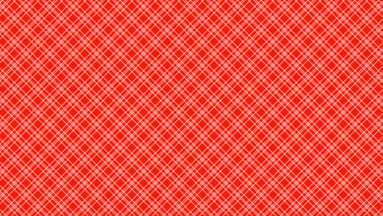 Red and white diagonal background. Plaid checkered seamless pattern.
