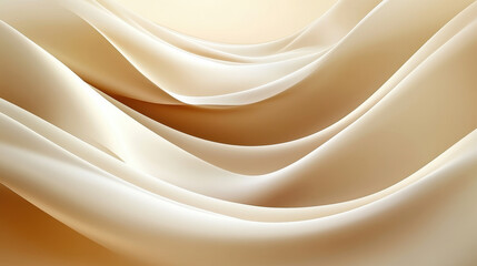Abstract background with beige-colored waves, elegant curves, and soft lighting