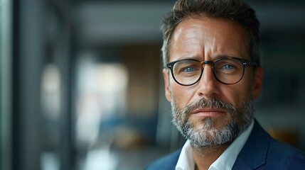 Obraz premium Confident CEO Portrait in Professional Attire