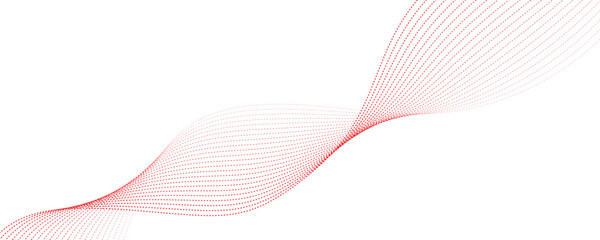 red dotted ribbon isolated on white