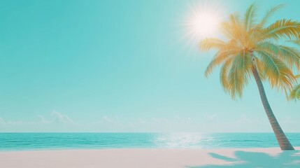 Fototapeta premium Tropical beach paradise scene