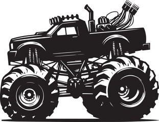 Monster truck silhouette vector art illustration © jobaida
