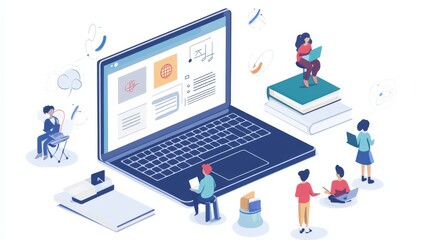 An AI powered educational platform providing personalized learning paths for students, adapting in real-time based on performance and learning styles, glowing learning interface