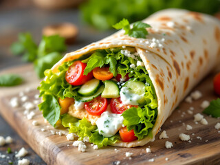 chicken and vegetable wrap