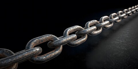 Obraz premium chain on black background