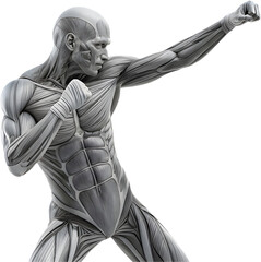 Fototapeta premium Anatomical model of a man illustration showcasing detailed human structure.