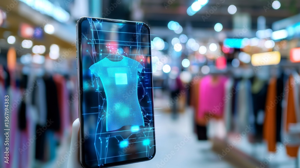 Wall mural an ai powered personal shopping assistant recommending products based on user preferences and shoppi