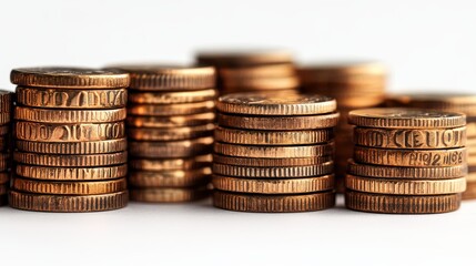 3d coin stack for wealth accumulation,financial stability isolated