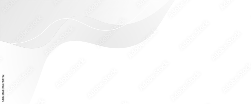Poster minimal geometric white light banner background abstract design.