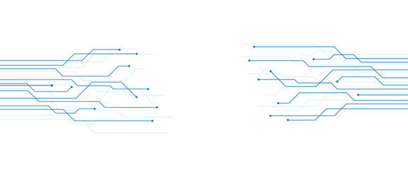 Vector abstract technology on a white background. Technology black circuit diagram.