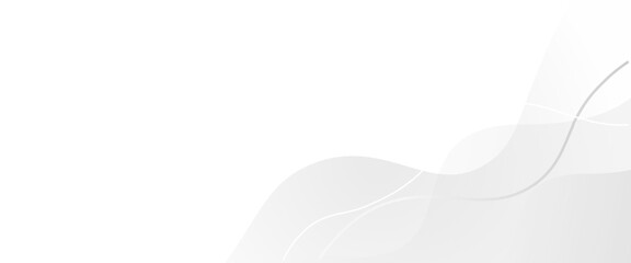 Vector minimal geometric white light banner background abstract design.