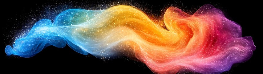 Colorful swirling energy flow.