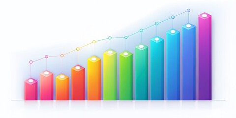 Obraz premium 8 Steps Linear Infographic Chart Options: Conceptual Business Process Diagram
