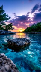 Sunset Coastal Rocks