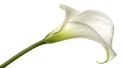 Fresh Tulip Bouquet Wrapped in Kraft Paper, Isolated on a White Background, symbolizing purity and sophistication, High-Resolution Romantic Gift Stock Photo 