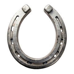 Metal Horseshoe - Isolated on White Background as Transparent. PNG. AI GENERATED