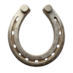 Obraz premium Metal Horseshoe - Isolated on White Background as Transparent. PNG. AI GENERATED