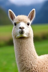 Obraz premium Alpaca Portrait in Field