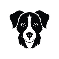 a cute- dog head on white background.eps