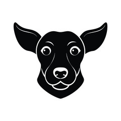 a cute dog head on white background.eps