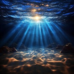 Underwater Sunbeams Sand